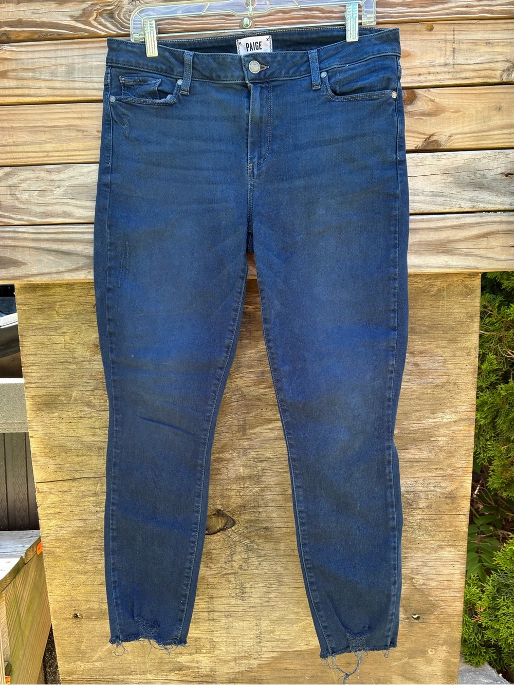 PAIGE Verdugo Ankle Skinny Jeans in Flo Destructed Wash Size 32